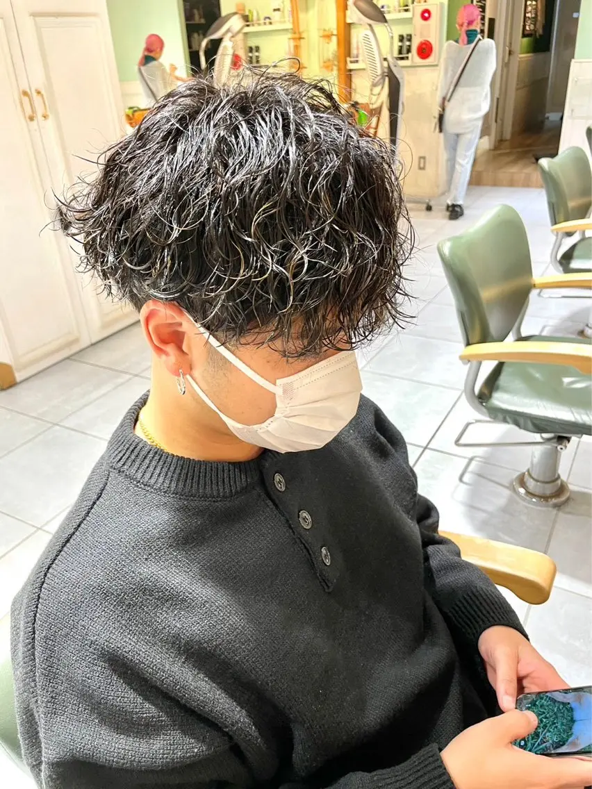 ショート パーマ メンズ カット パーマ 矢部 海斗のヘアスタイル