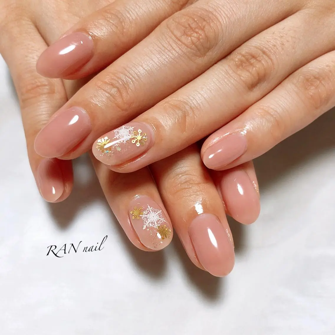 ネイル フットネイル オフィスネイル ワンカラーネイル 冬ネイル RAN nailのネイルデザイン
