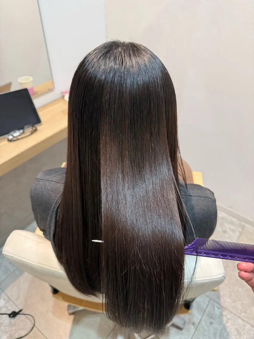 セミロング 縮毛矯正 縮毛矯正 S.O.L おうたのヘアスタイル