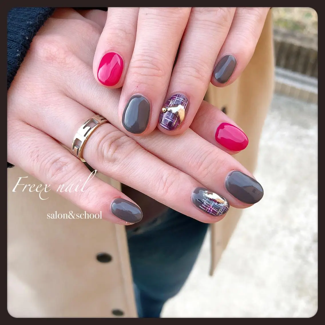 ネイル 冬ネイル ハンドネイル ハンドケア freex nail /ニュアンス/個性派のネイルデザイン