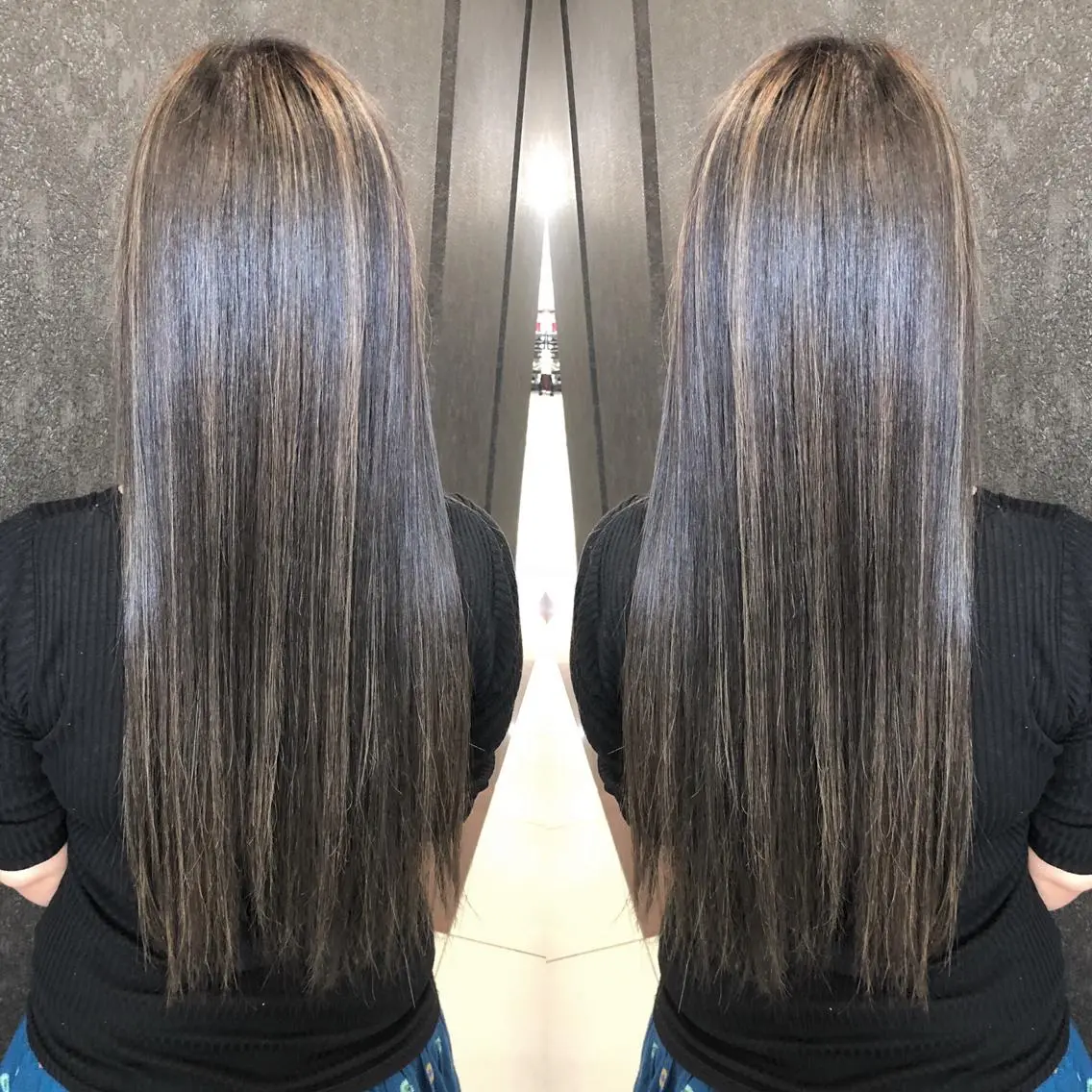 ロング カラー ハイライトカラー ハイライト 得能 雅人のヘアスタイル