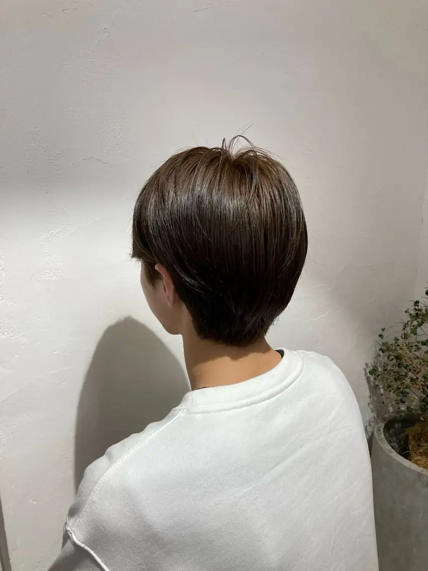 ショート カラー メンズ ブラウンカラー 靏 美咲のヘアスタイル