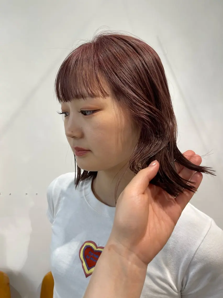 ミディアム カラー カット ヘアカラー Terve.野崎 真里奈のヘアスタイル