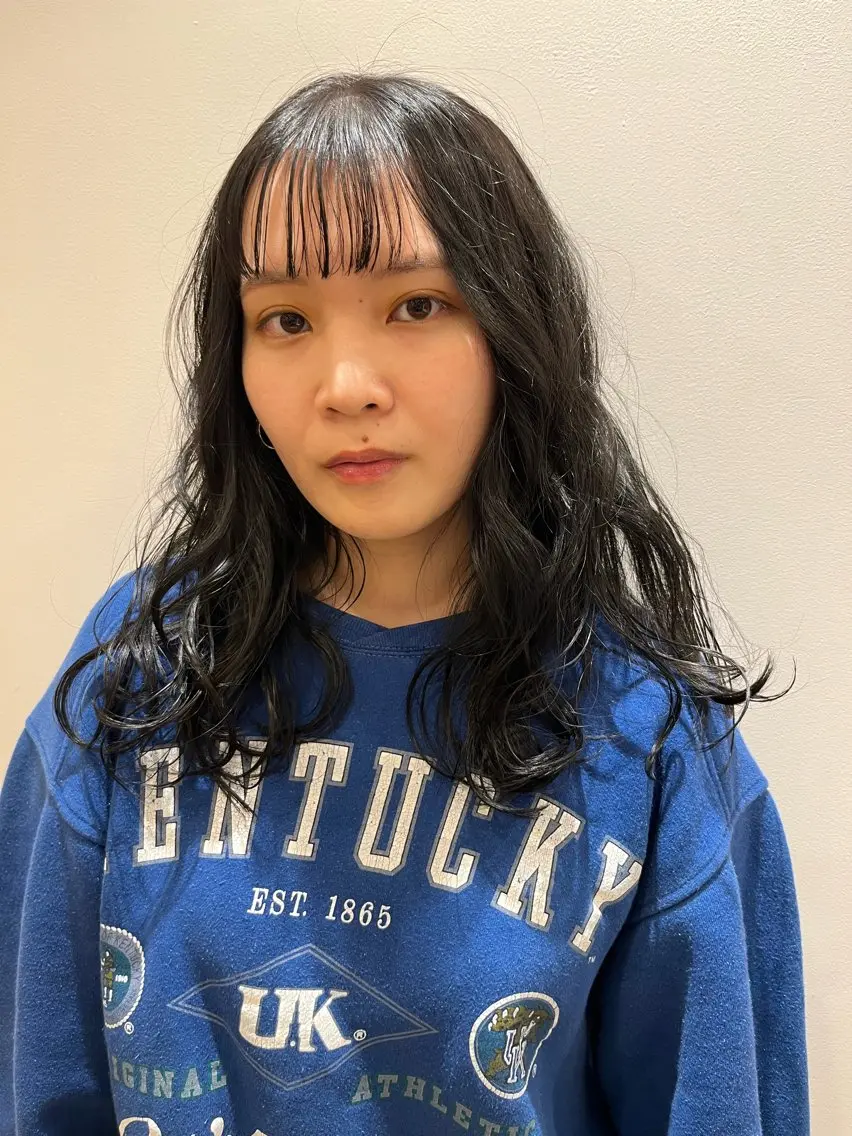 ロング パーマ 門崎未依/レイヤー/ メンズカット🪿🌼のヘアスタイル