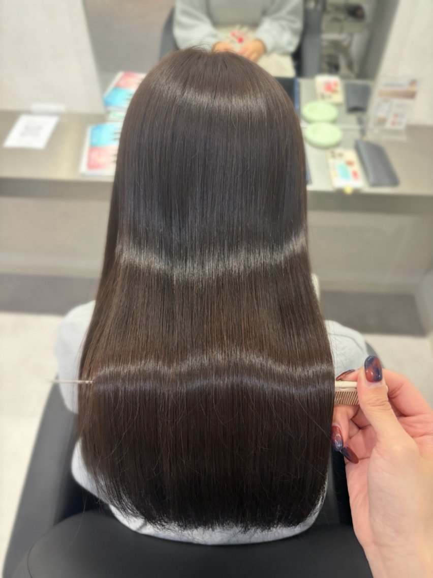 ロング 縮毛矯正 カット 縮毛矯正 💎縮毛矯正支持率 No.1 ほのか💎のヘアスタイル