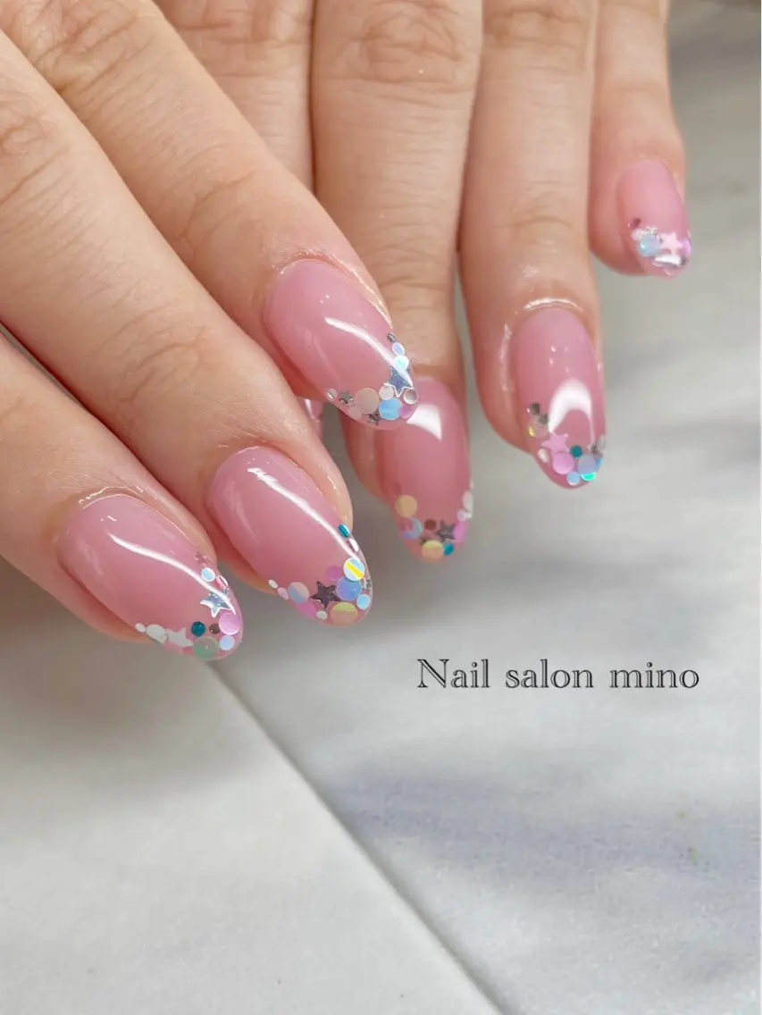 ネイル アートネイル 持ち込み ハンドネイル 三野 nail salon minoのネイルデザイン