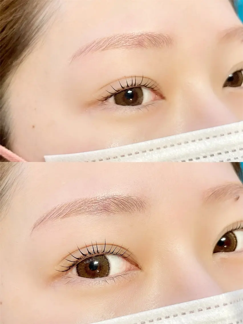 ˚*.꒰ 一気に垢抜け ꒱.*˚まつ毛パーマ×美眉スタイリングの写真