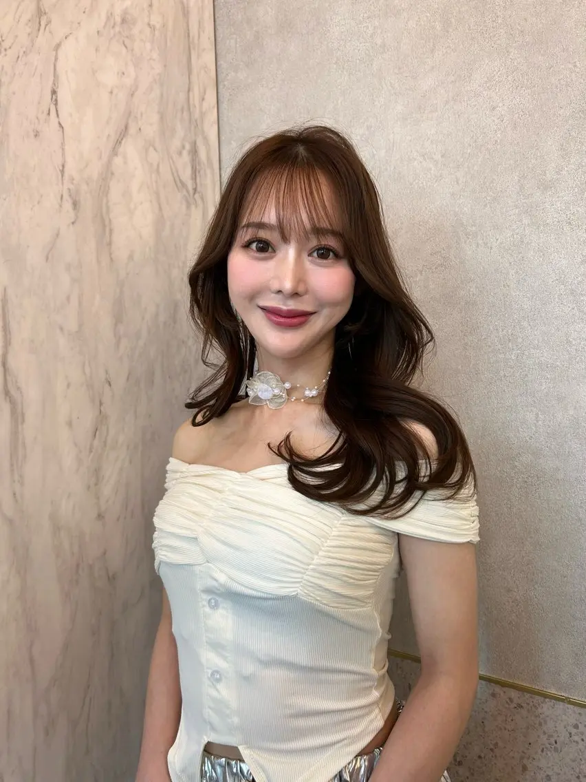 セミロング カラー ヘアアレンジ 新宿/多幸感ヘア 髪質改善/chiyoのヘアスタイル