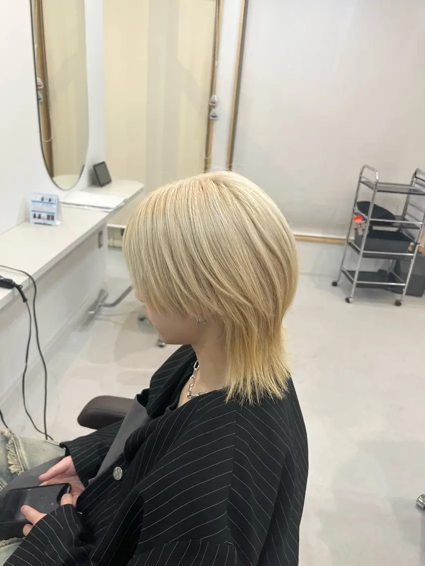 メンズ メンズウルフカット ウルフカット 此川 紗良のヘアスタイル