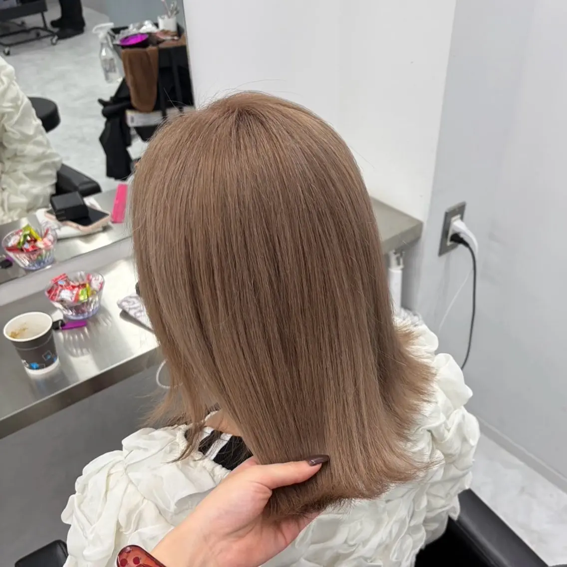 カラー 透明感カラ‎ꕀ꙳ 𝐤𝐢𝐤𝐤𝐚のヘアスタイル