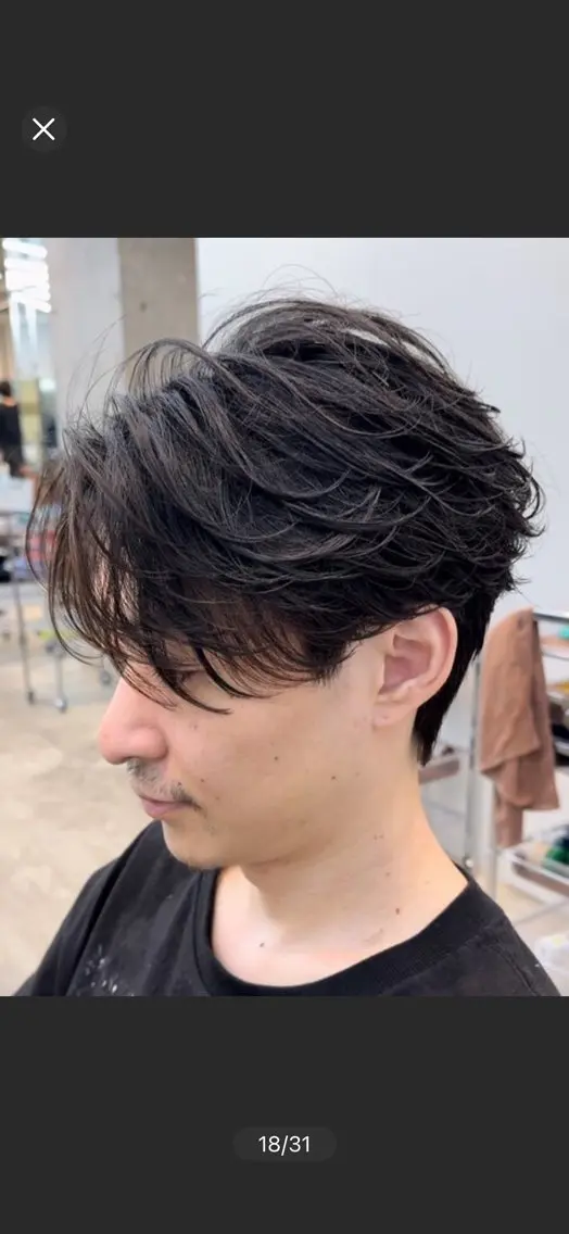 パーマ メンズ 白井 世那のヘアスタイル