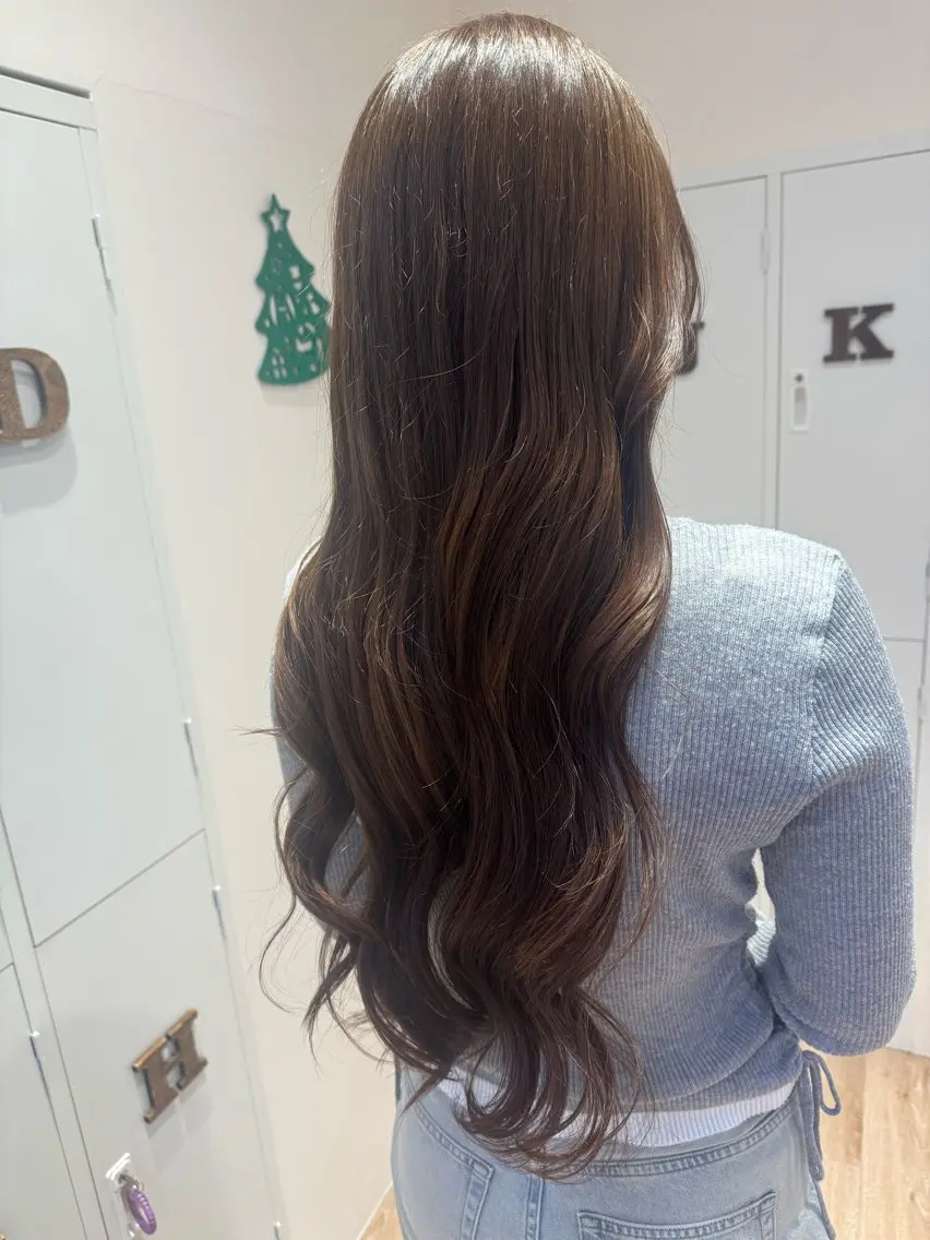 ロング カラー ヘアカラー 河添 麗菜のヘアスタイル