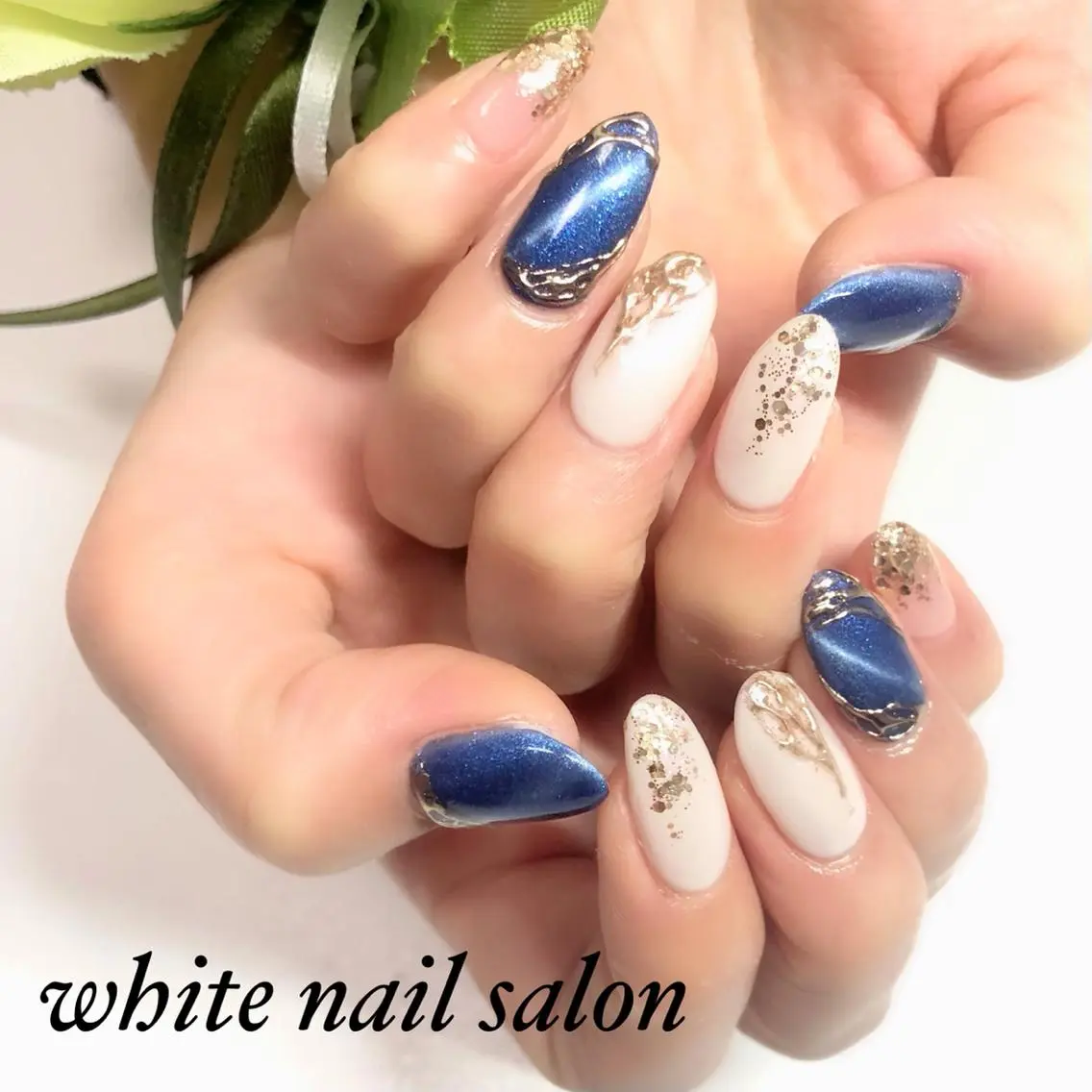 ネイル ジェルネイル ハードジェル 持ち込み ソフトジェル ハンドネイル white nail salonのネイルデザイン