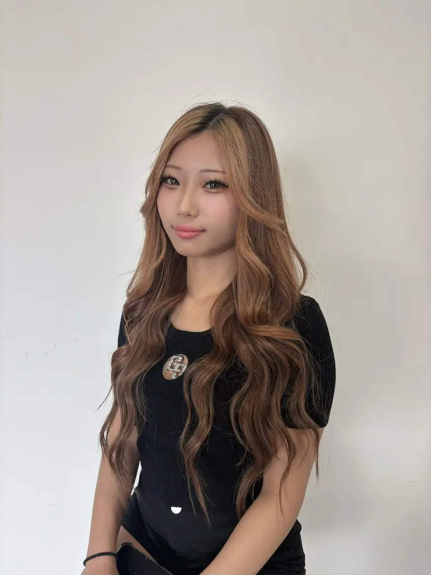 ロング エクステ label はしぐち ななみのヘアスタイル