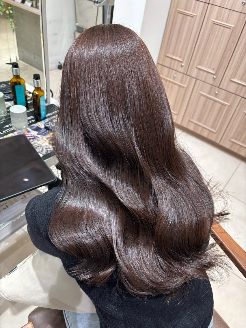 セミロング Rin/寒色系カラー 🦋/うる艶ヘア🫧のヘアスタイル