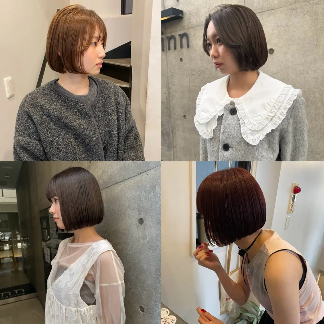 ショート ボブ あやの/レイヤー /ベージュカラーのヘアスタイル