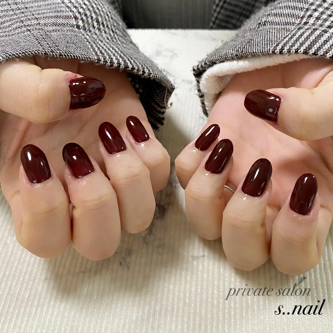 ネイル ボルドー ワンカラーネイル s..nail / MORITAのネイルデザイン