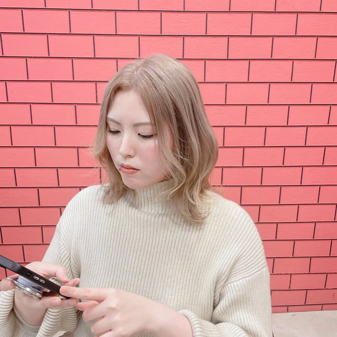 ミディアム カラー バレイヤージュ ブリーチ ケアブリーチ ダブルカラー イヤリングカラー ヘアカラー トリートメント ブリーチの神 KYONのその他イメージ