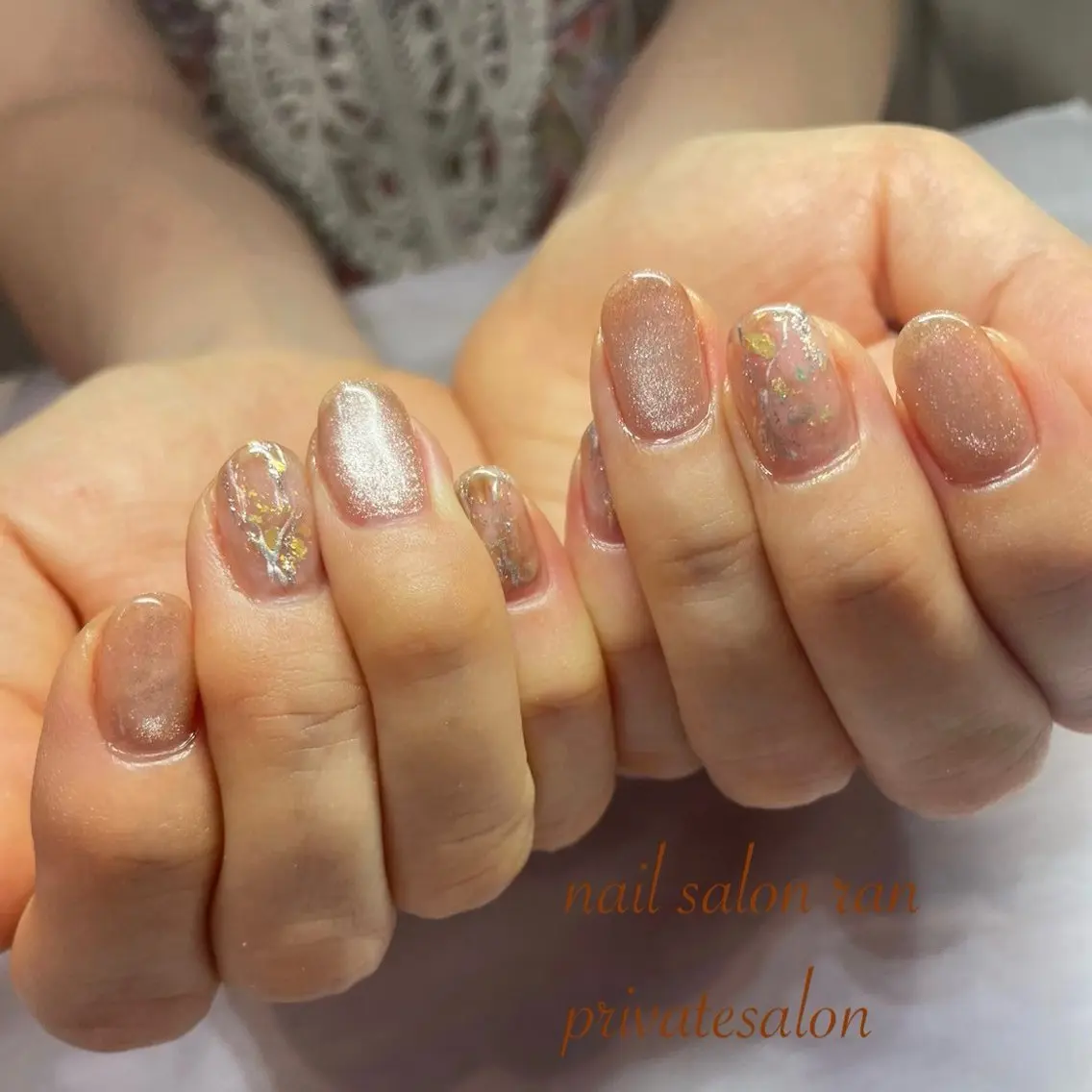 ネイル ラメ(グリッター) マグネットネイル ニュアンスネイル nailsalon ranのネイルデザイン