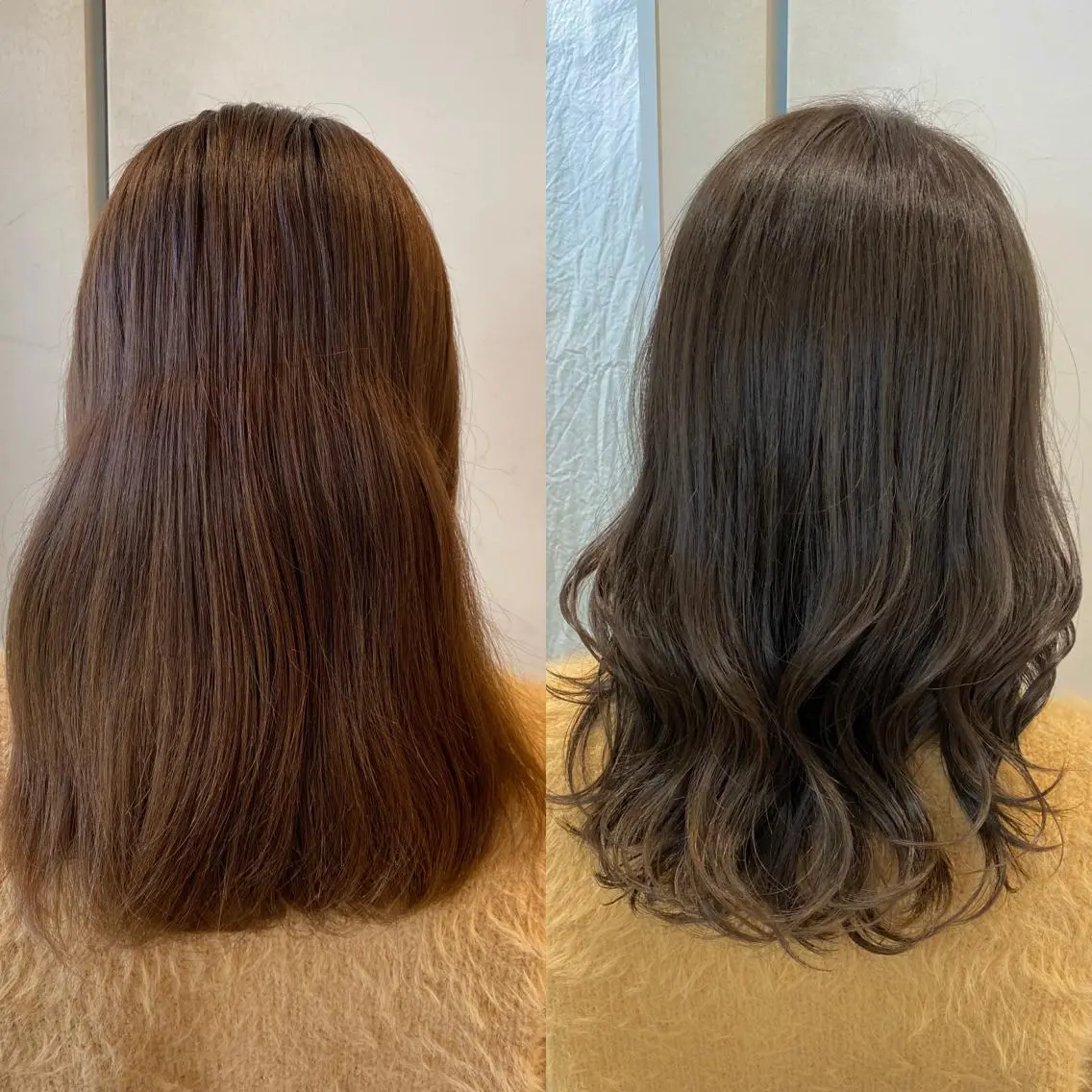 ミディアム カラー 顔まわりカット🌟 くびれヘア/寺門遥輝のヘアスタイル