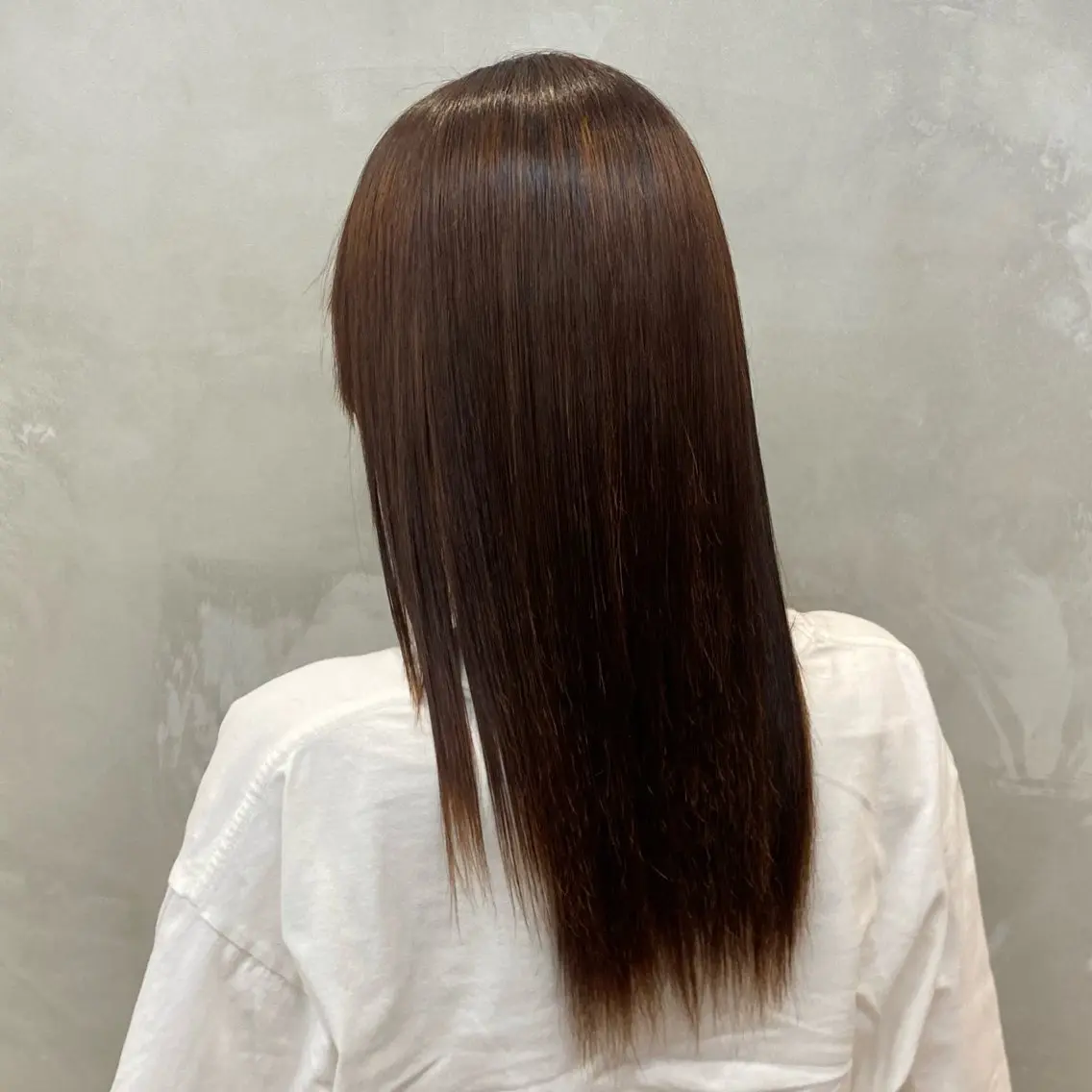 ロング 縮毛矯正 縮毛矯正 ひなた/elima 調布/暖色カラーのヘアスタイル