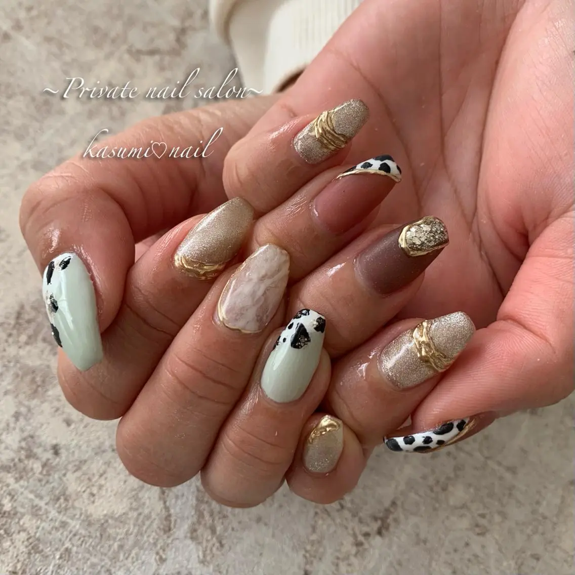 ネイル マグネットネイル ミラーネイル ニュアンスネイル KASUMI♡ Nailのネイルデザイン