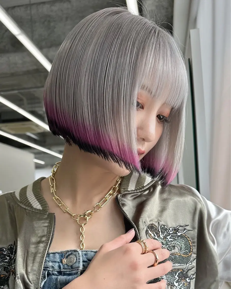 ショート カラー ヘアカラー 太田川/ハイトーン mamiのヘアスタイル