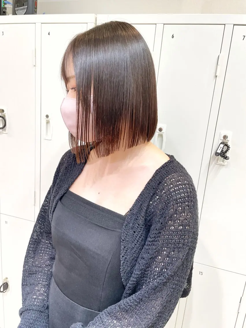ショート カット 縮毛矯正 トリートメント 田中大星 /ボブ 縮毛矯正のヘアスタイル