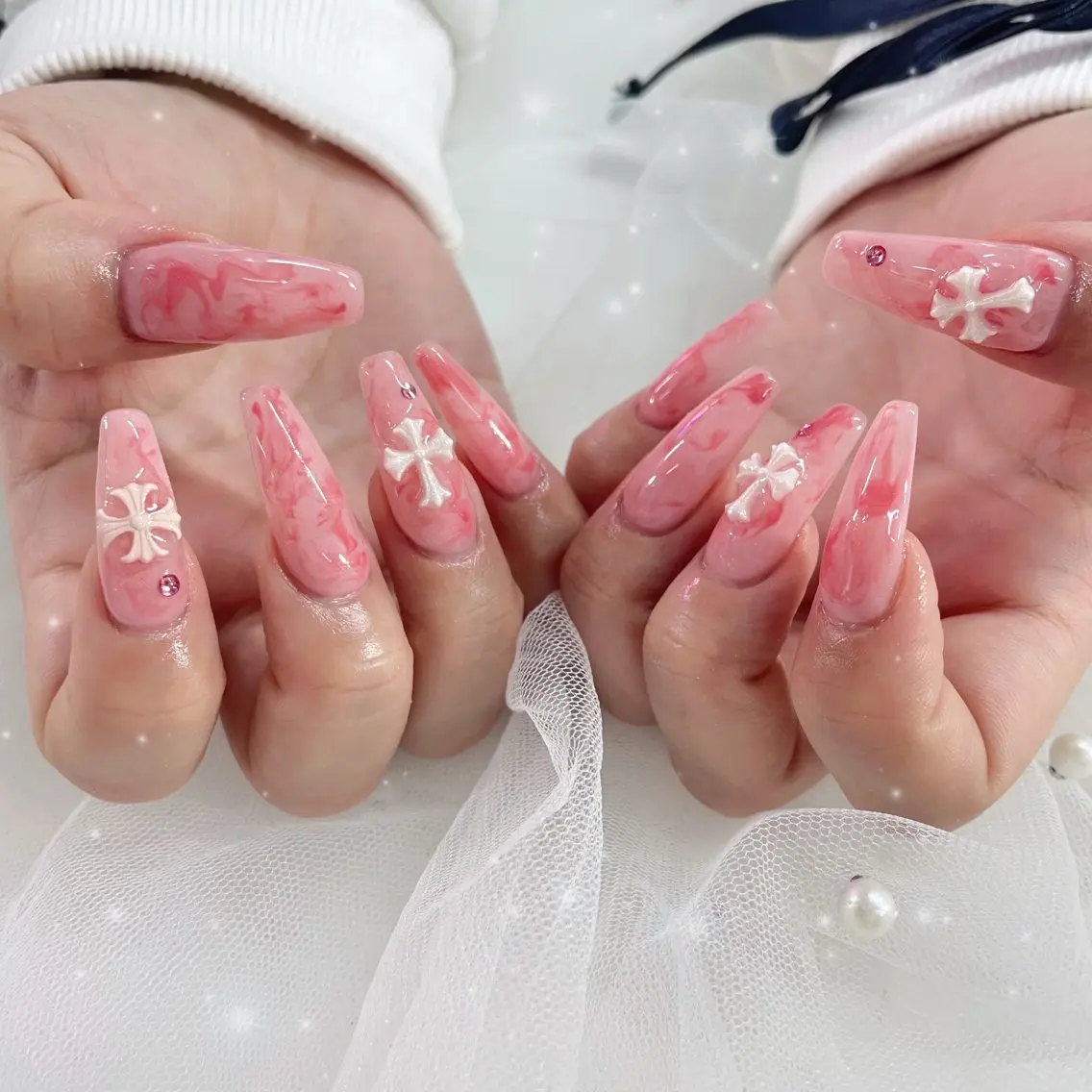 ネイル 大理石ネイル(マーブル) 💕WOLTOKYO 池袋💕maiのネイルデザイン