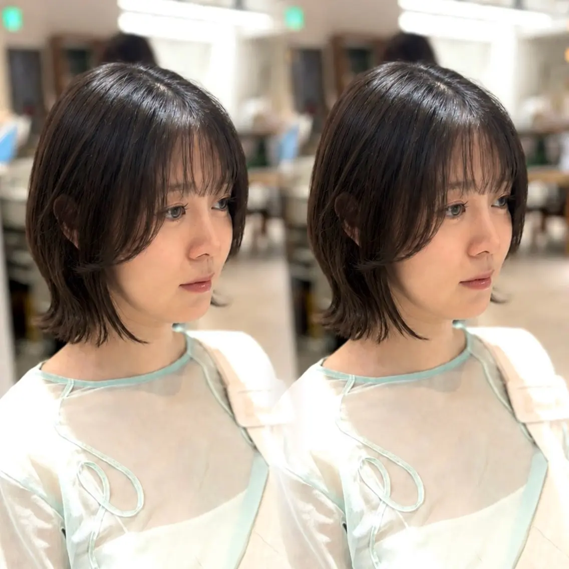 ミディアム ボブ くびれヘア カット Kurumi 🩰カットモデル募集のヘアスタイル