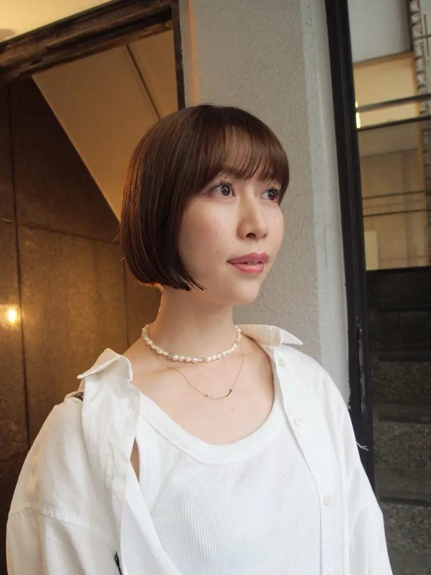 ミディアム カット ヘアカラー トリートメント 似合わせパーマ 🌼カンナのヘアスタイル
