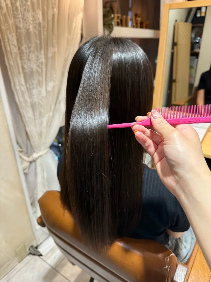 ミディアム 髪質改善 山口 ななみのヘアスタイル
