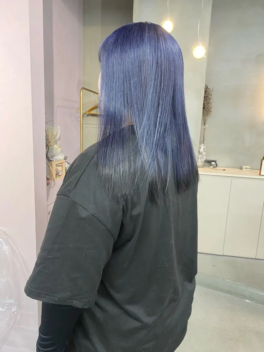 セミロング カラー ヘアカラー 前橋 姫奈のヘアスタイル