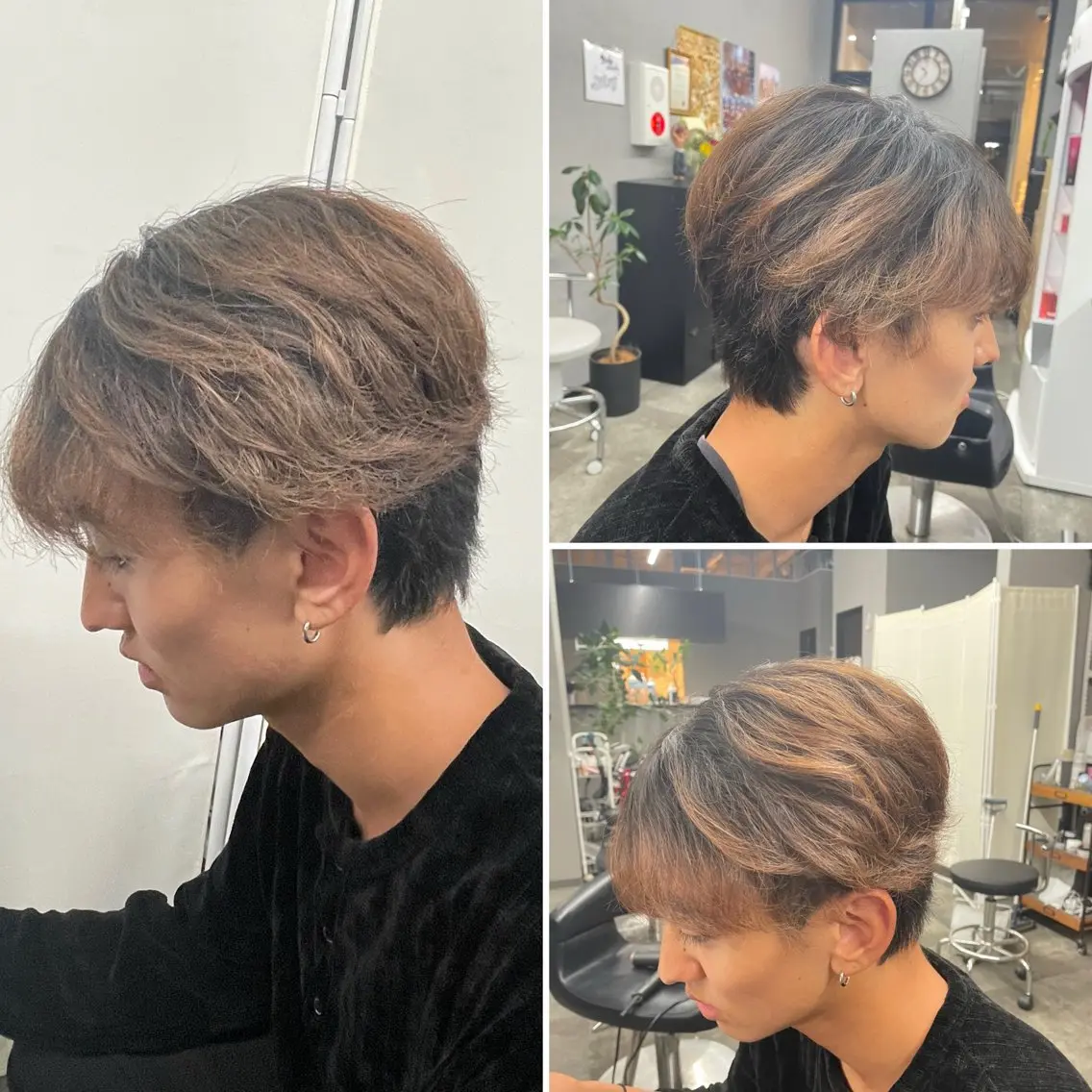 メンズ メンズショート メンズウルフカット ウルフカット 🌹ミラクル美容師 🌹くっぽのヘアスタイル