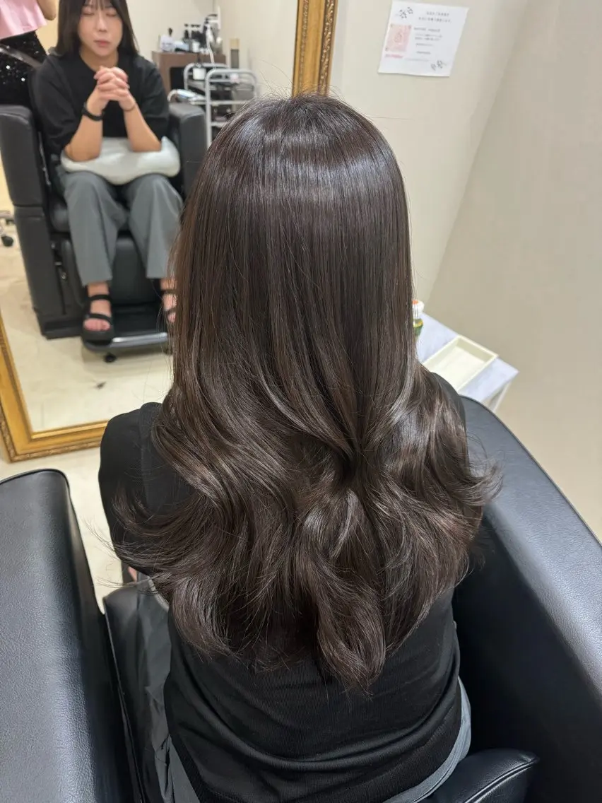 ロング カラー パーマ ヘアアレンジ カット ヘアカラー トリートメント 小野寺瑞希 /最小顔カットのヘアスタイル