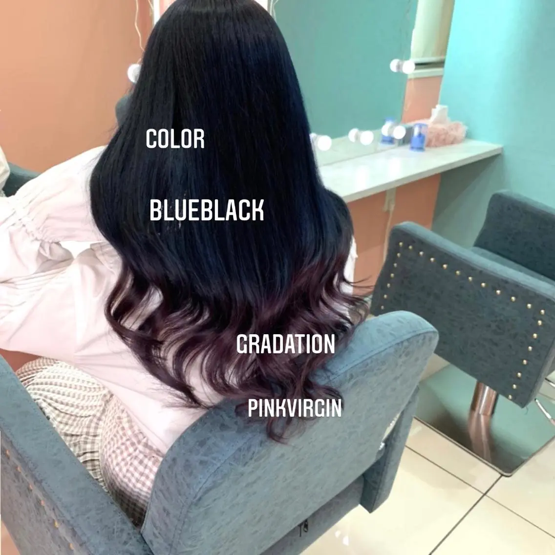 セミロング カラー エクステ エクステ🩵ブリーチ 韓国ヘア🩵KAEのヘアスタイル
