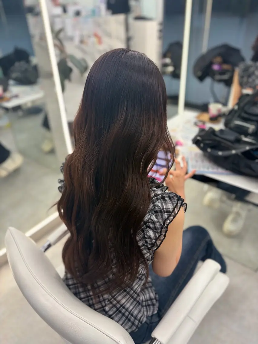 ロング カラー ヘアアレンジ 斉藤 沙也加のヘアスタイル