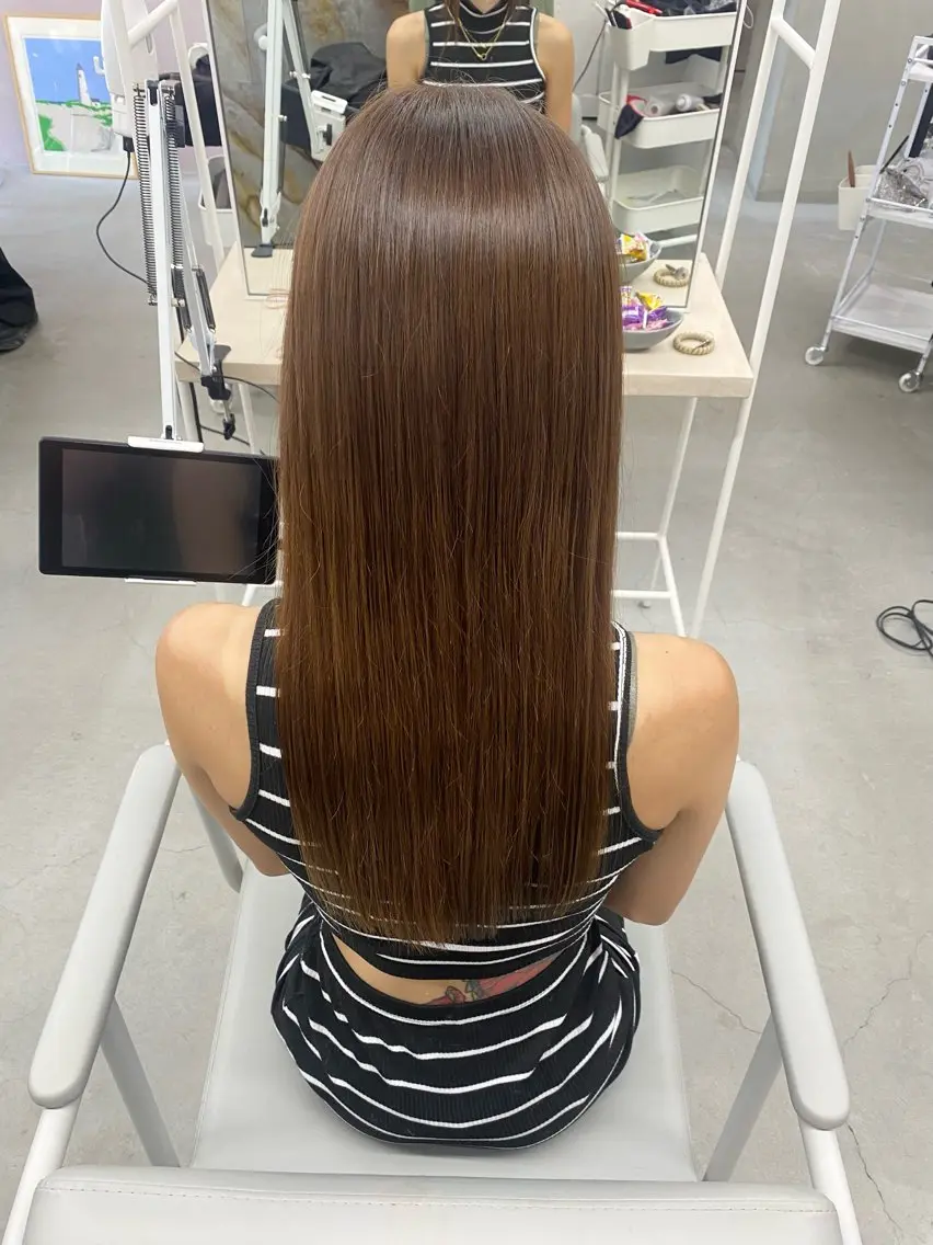 ロング カラー カット ヘアカラー トリートメント 前橋 姫奈のヘアスタイル