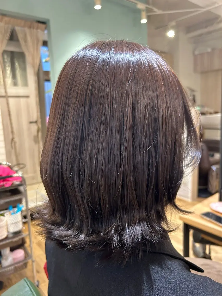 【透明感カラー◎】艶ワンカラー🌼シャンプードライ込み🫧の写真