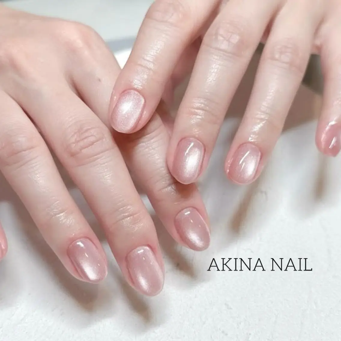 ミディアム 韓国風ヘア ハンドネイル ハンドケア Akina Nail 亀戸のネイルデザイン