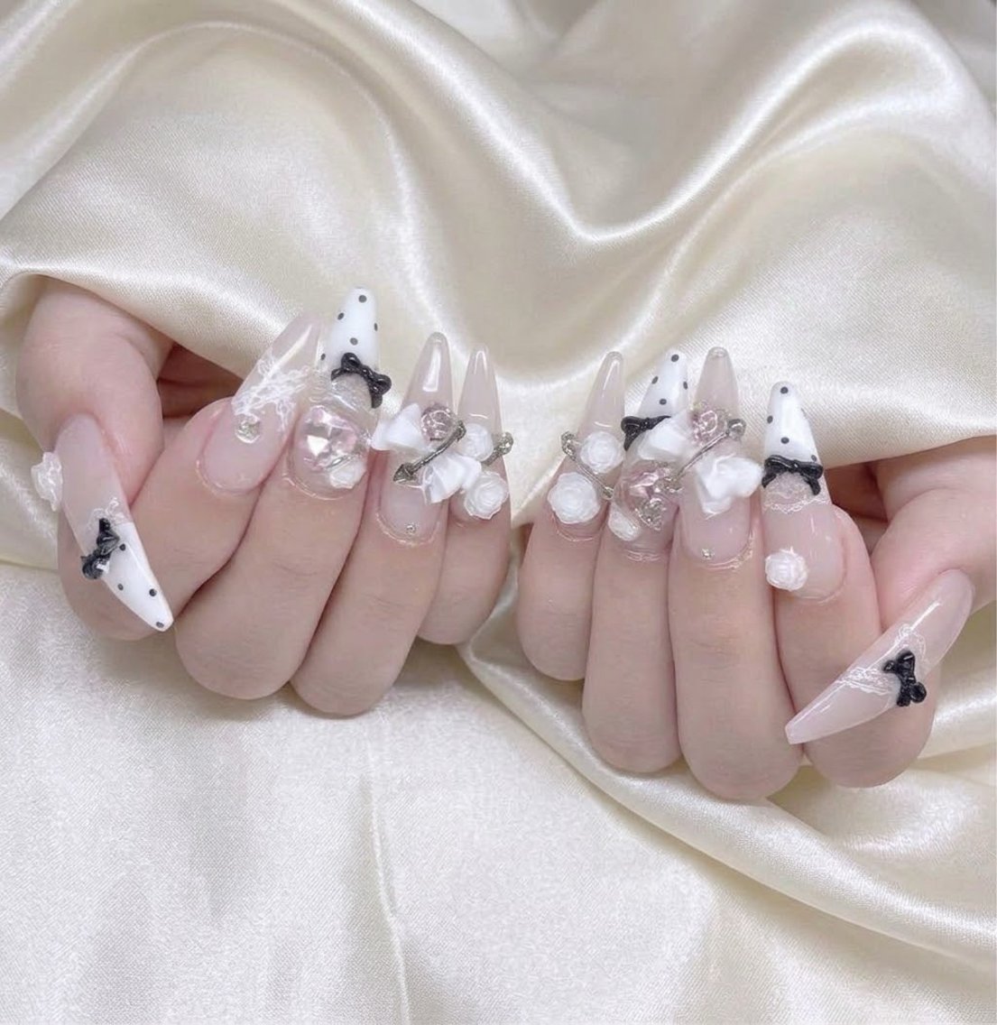 ロング 韓国風ヘア ロング ハンドネイル ハンドケア CHIBI NAIL SALON 船橋のネイルデザイン