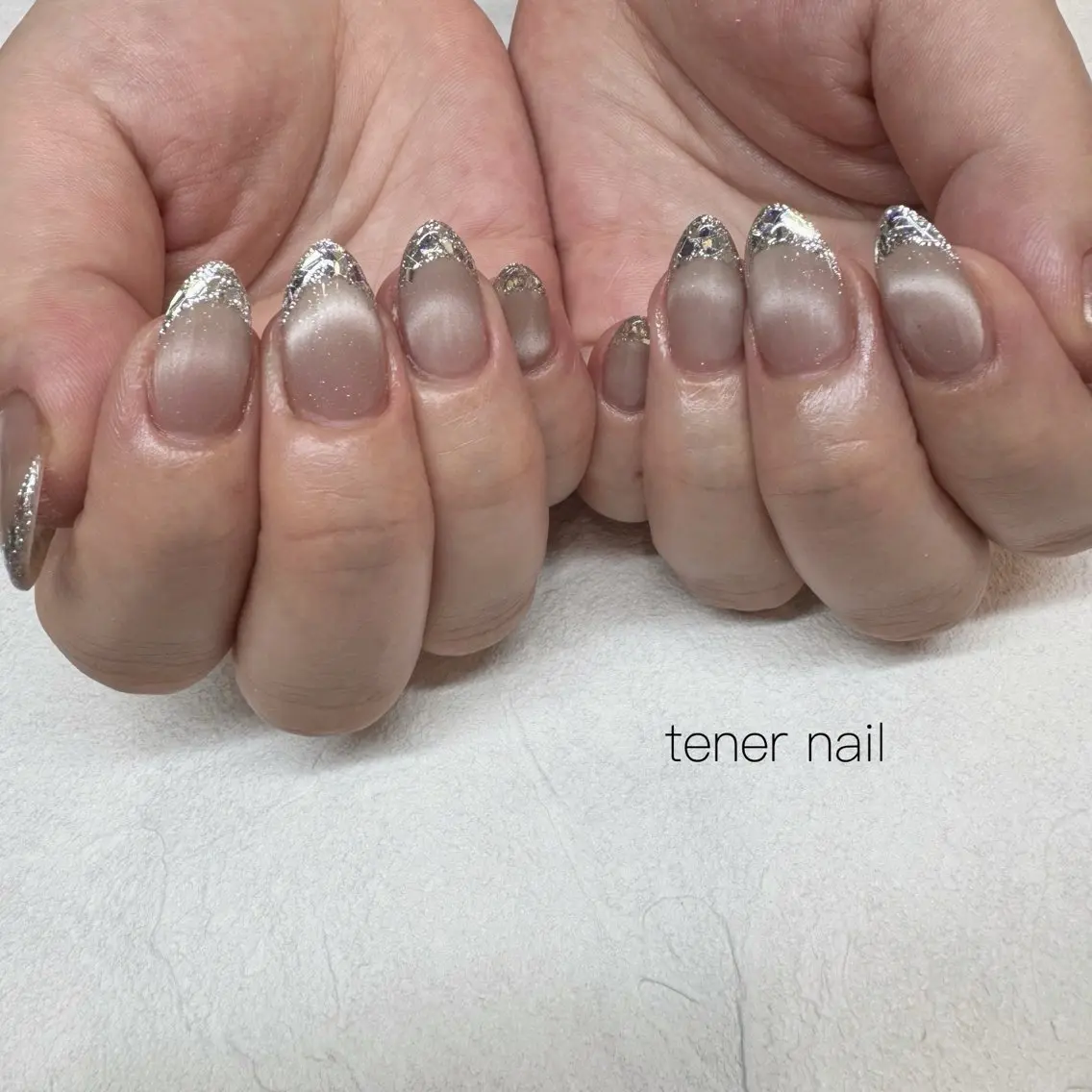 ネイル ダブルフレンチ フレンチネイル マグネットネイル ハンドネイル テネルネイル tener nailのネイルデザイン