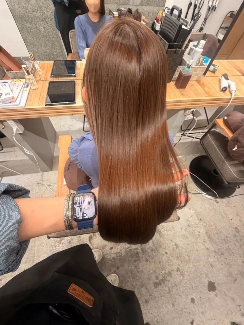 ロング カラー ヘアカラー 髪質改善JILL 🤍🩵AIのヘアスタイル