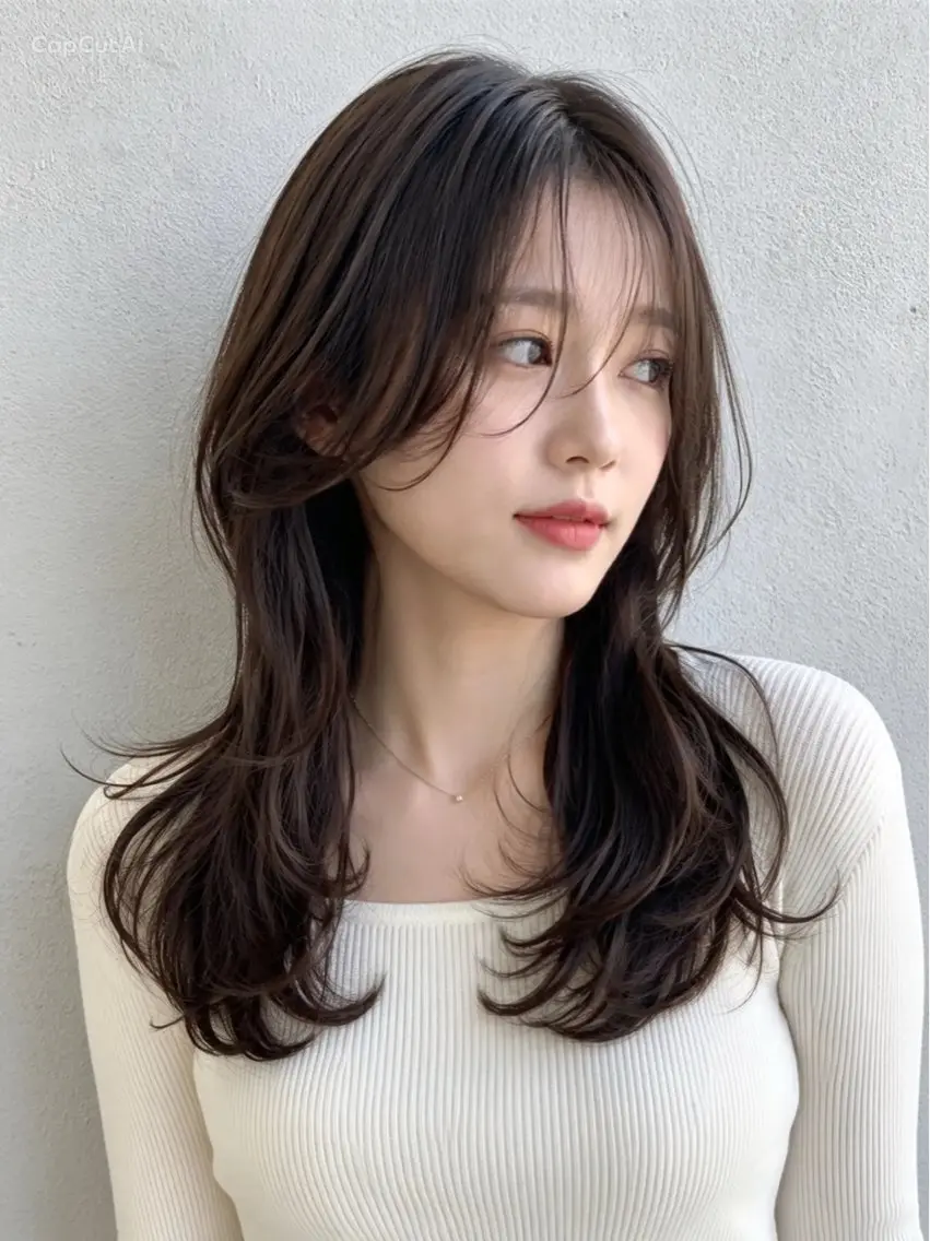 ロング 顔周りカット カット ヘアカラー トリートメント Keina/レイヤー /柔らかカラー🍀のヘアスタイル