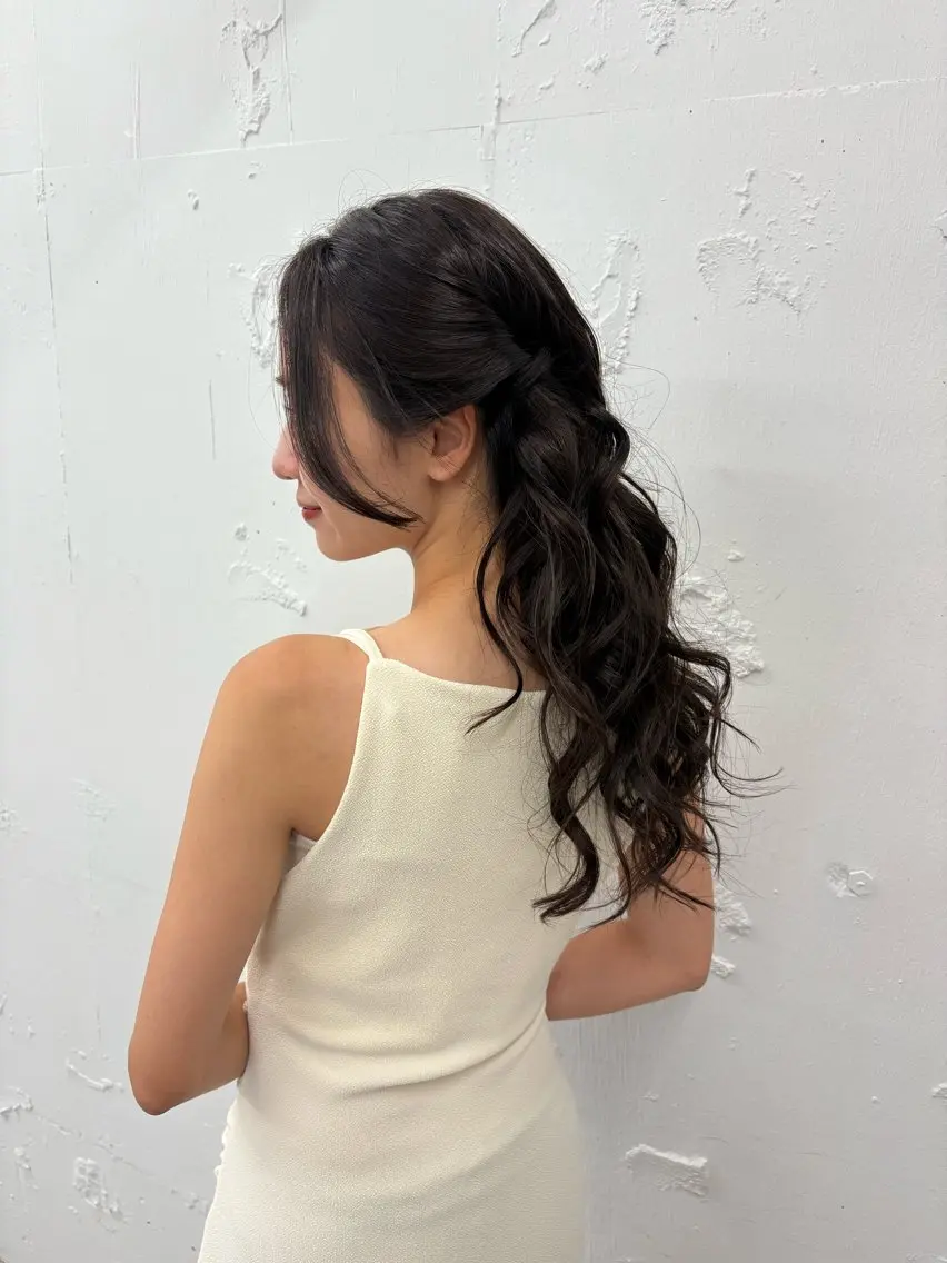 ロング ヘアアレンジ トリートメント ヘアセット 赤み消しカラー🤎✨ 藤川　友希のヘアスタイル
