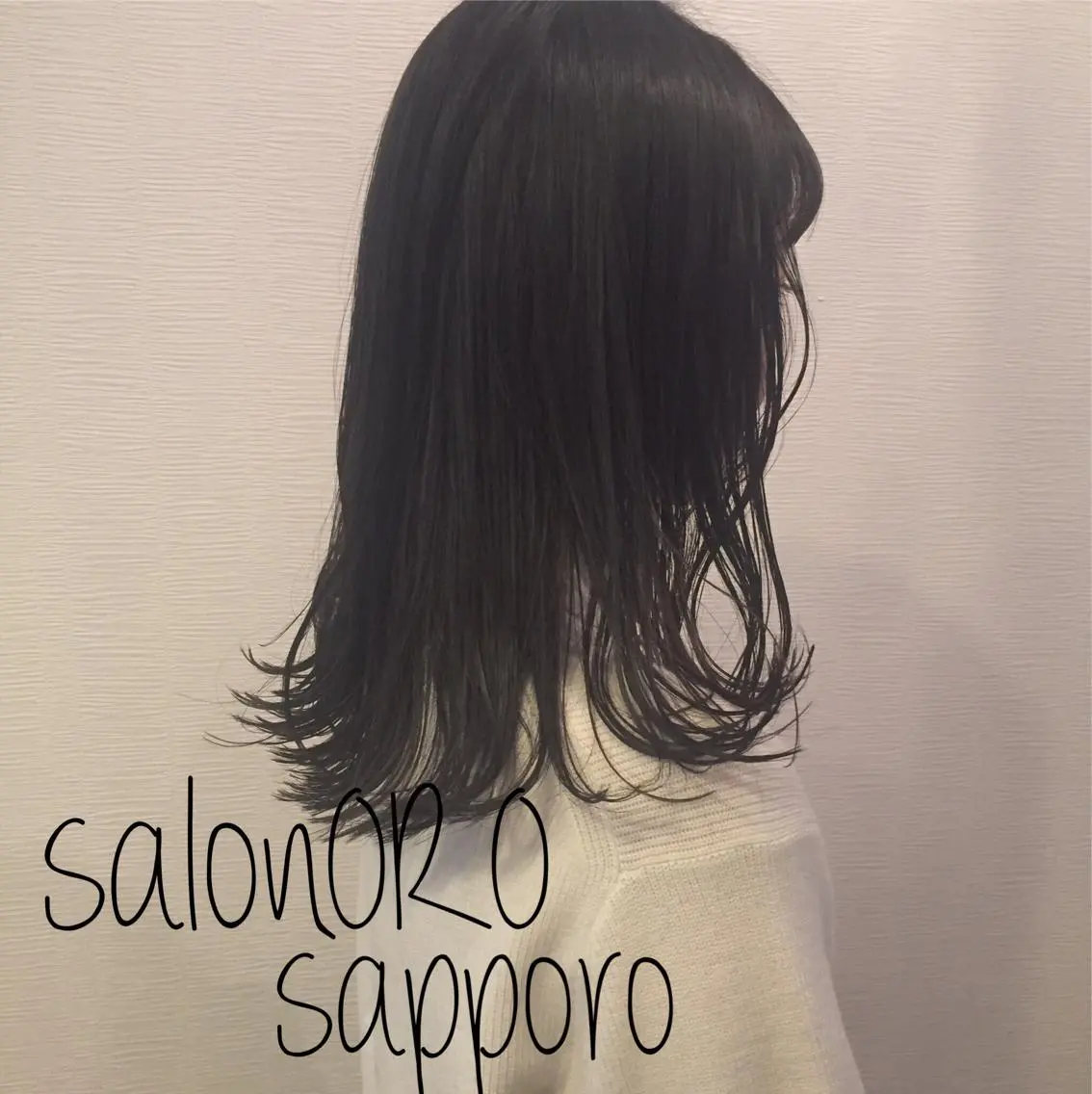 ミディアム カラー 外ハネヘア カット トリートメント 池田 真由美のヘアスタイル
