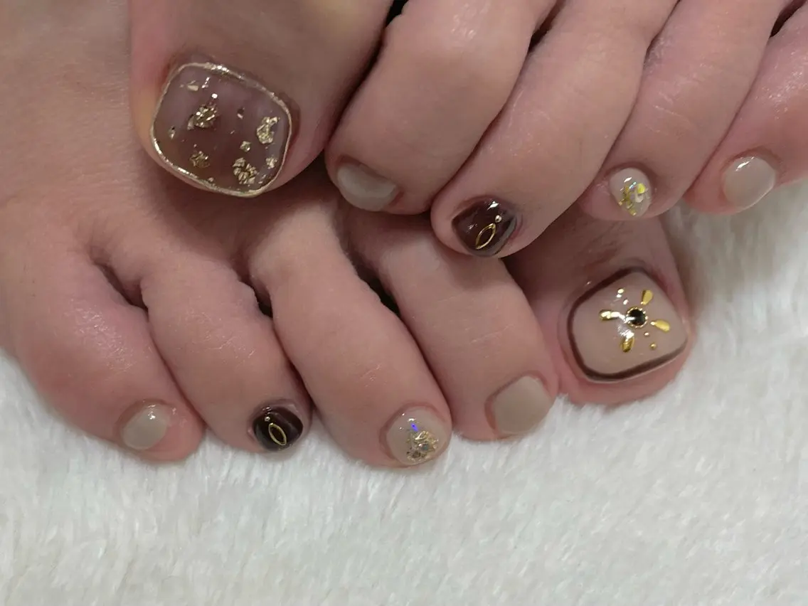ネイル フットネイル riri-nail Rie Endoのネイルデザイン