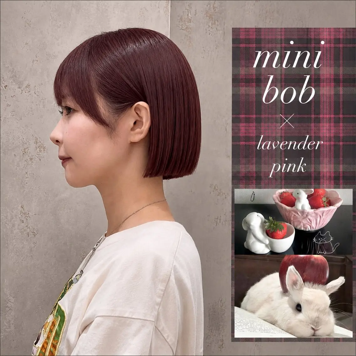 ショート カラー 切りっぱなしボブ ブリーチ カシス 透明感カラー ダブルカラー カット ヘアカラー トリートメント 盛れるショート/ボブ ×髪質改善♥️マリンのヘアスタイル