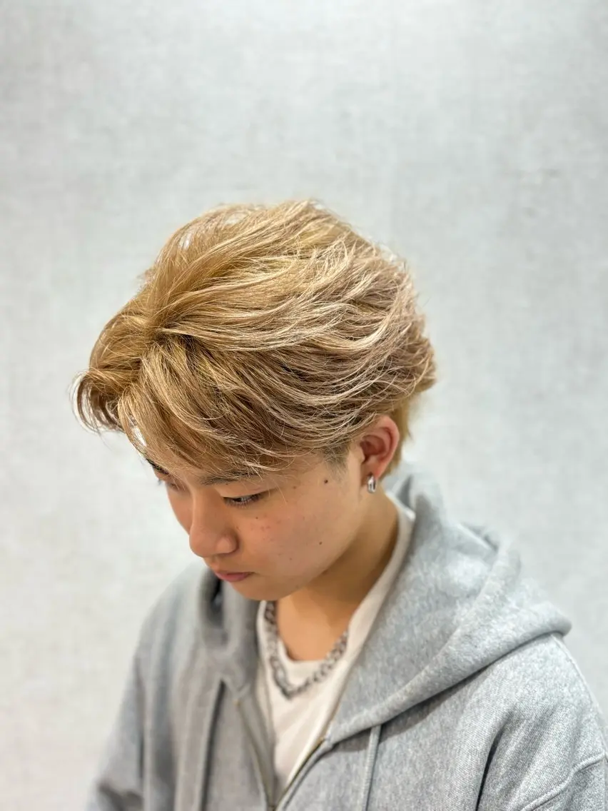 ミディアム カラー メンズ 🔥ジャス/ パーマ特化美容師🔥のヘアスタイル