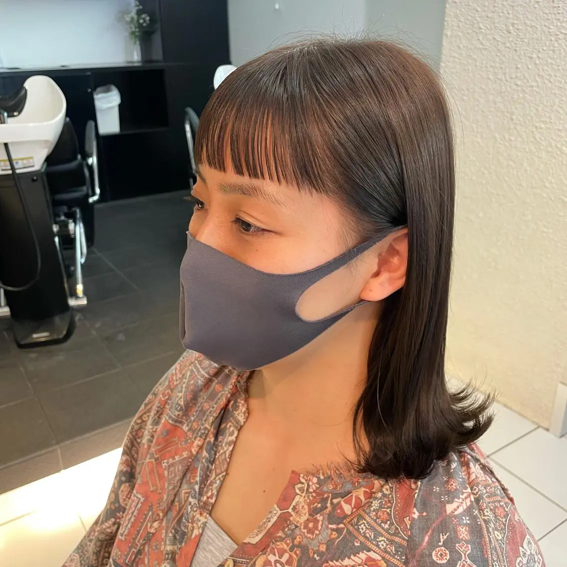 ミディアム カラー アッシュ アッシュブラウン ブラウンカラー 透明感カラー/ 寺田千雅子のヘアスタイル